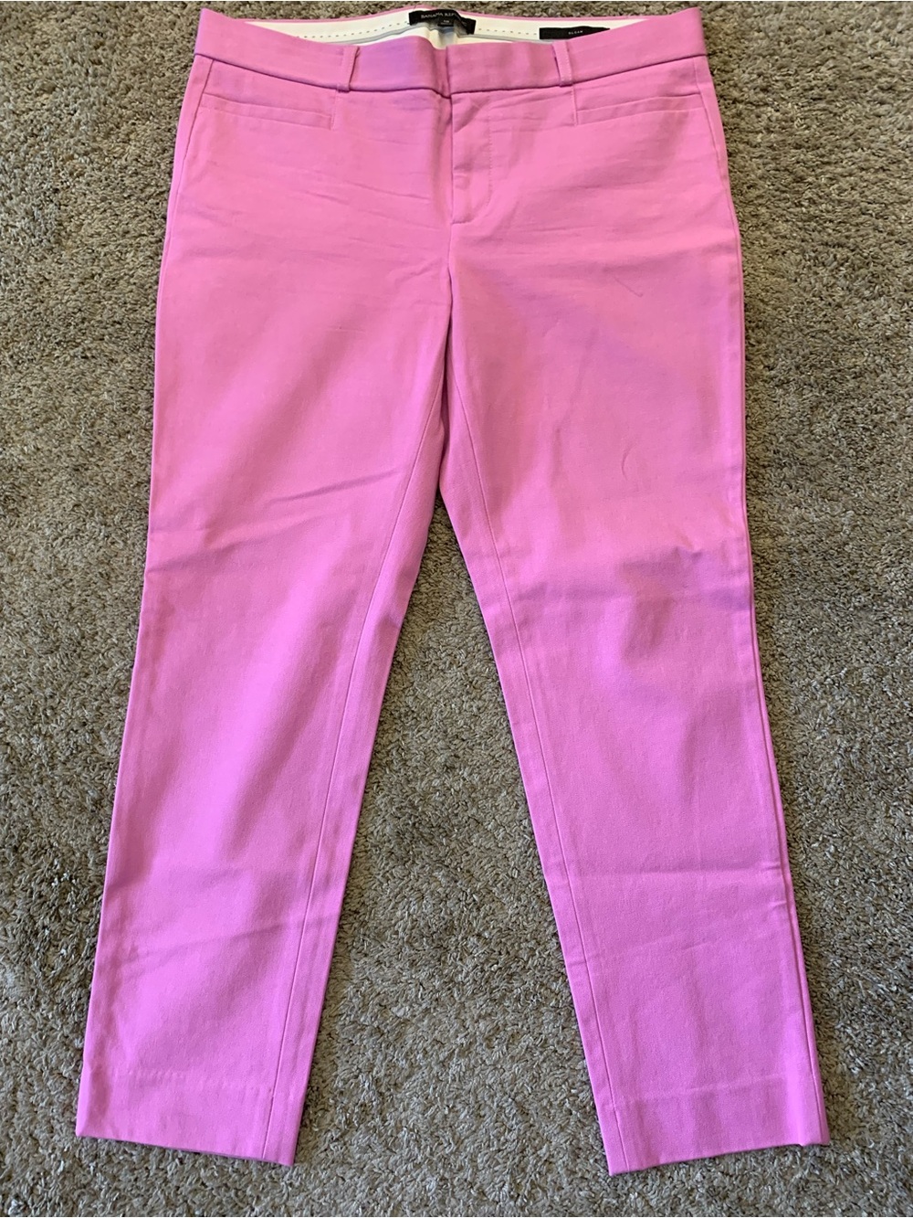 Girls Pink Stretch Ankle Pants